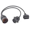 Ocstar J1939 to OBD2 Adapter Cable 9 Pin Y Cable Black SAE J1939 Type1 Extension Cable Male to Female to 16 Pin OBD2 Female Truck Cable Diagnostic Cable Y-Cable OBD-II for GPS Trackers and Scan Tools view 1
