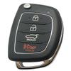 Folding Replacement Key Fob Cover Case fit for 2013 - 2019 Hyundai Sonata Santa Fe Keyless Entry Remote Control Key Fob Shell No Chip view 2