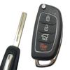 Folding Replacement Key Fob Cover Case fit for 2013 - 2019 Hyundai Sonata Santa Fe Keyless Entry Remote Control Key Fob Shell No Chip view 3