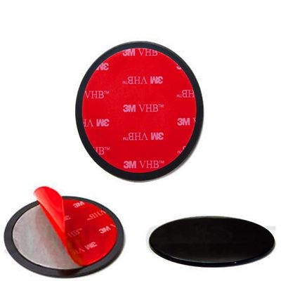 Navitech 80mm (Twin Pack) Circular Adhesive Universal Dash Disc for Windscreen Suction Cups Compatible with NavLine 4.3 inch SAT NAV