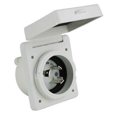 Cynder 30 Amp 125/250 Weatherproof Twist Easy Lock Inlet Fits Marinco, ParkPower & Hubbell Marine RV Camper Connectors (30 Amp) 00629
