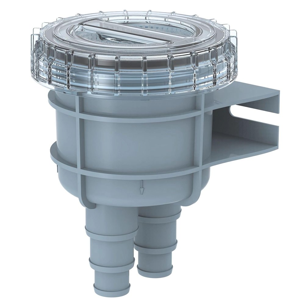 SEAFLO Raw Water Marine Intake Cooling Water Strainer for Boat Fits 1/2", 5/8" & 3/4" Hose Sizes