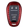 M.JVisun Genuine Carbon Fiber Key Fob Cover for Alfa Romeo Giulia Stelvio 4C Spider 2017-2023 Smart Car Remote Key Fob Case for Men Women - Red view 1