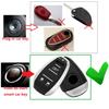 M.JVisun Genuine Carbon Fiber Key Fob Cover for Alfa Romeo Giulia Stelvio 4C Spider 2017-2023 Smart Car Remote Key Fob Case for Men Women - Red view 2