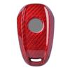 M.JVisun Genuine Carbon Fiber Key Fob Cover for Alfa Romeo Giulia Stelvio 4C Spider 2017-2023 Smart Car Remote Key Fob Case for Men Women - Red view 3