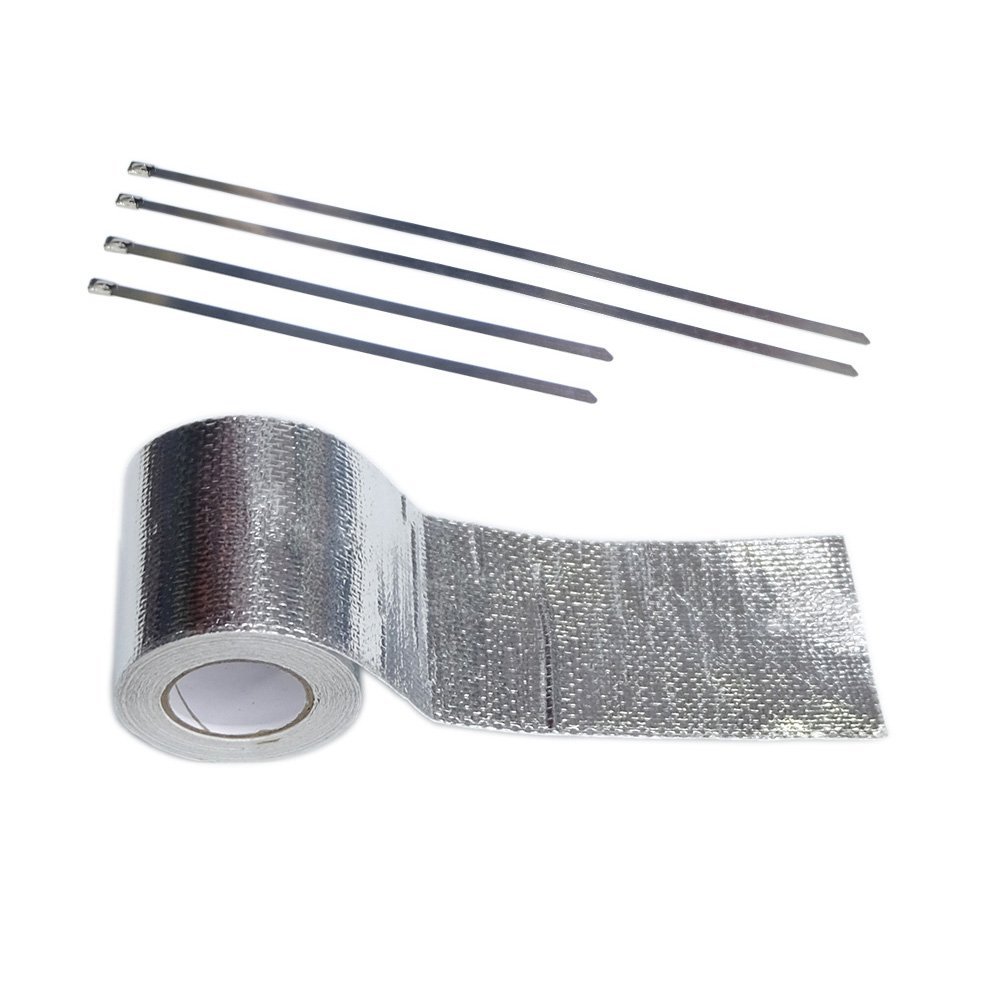 SPSLD Heat Foil Sealing Insulation Reflective Tape Adhesive Exhaust Pipe Decorative Shield Wrap Backed Roll Aluminum Auto