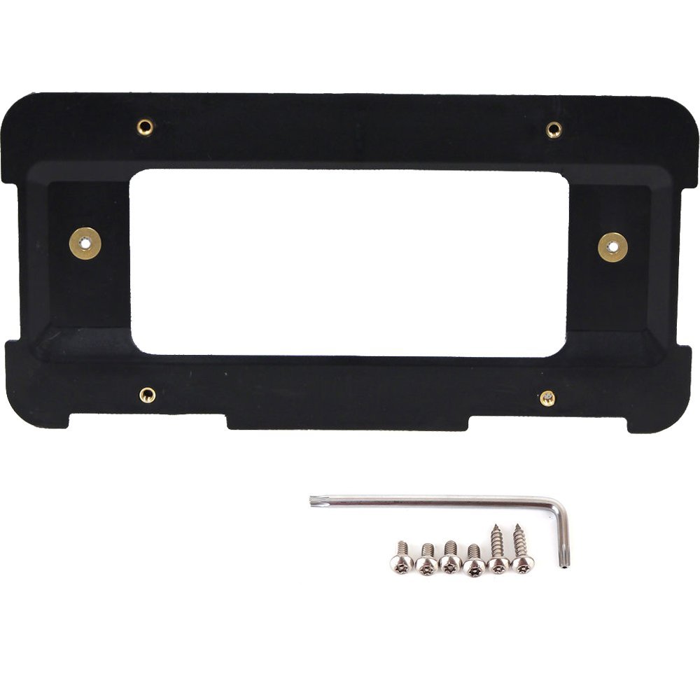 GTP Rear License Plate Base Mount Bracket Compatible with BMW 1/2/3/4/5/6 Series X1 X3 X4 X5 X6 Z4 & Mini Cooper 51187160607 & 511882380615 Tag Frame Holder + 6 Anti-Theft Screws & Wrench