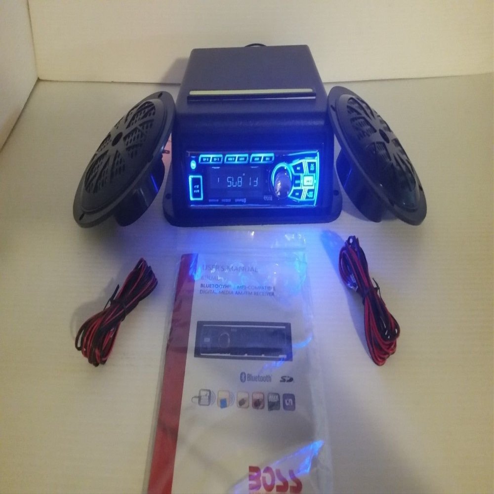 Golf Cart UTV Tractor Overhead Stereo Console with Bluetooth
