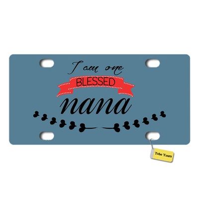 Tobe Yours License Plate I AM ONE Blessed Nana Printed Auto Car Front Tag Metal License Plate