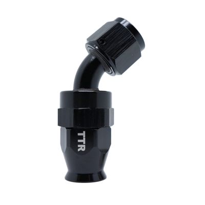 an-8 8AN AN8 45 Degree PTFE Reusable Swivel Fitting Hose End Grade A Black 80-045-08BK