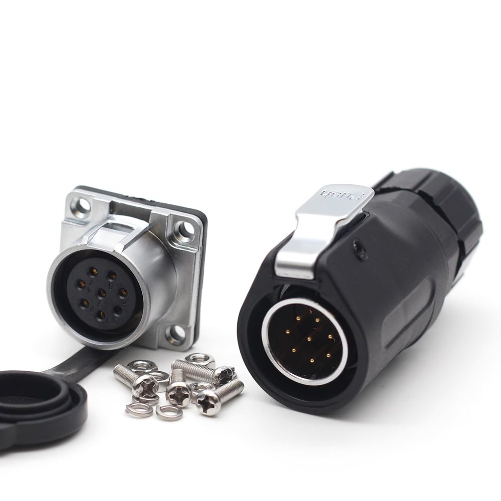 SZJELEN XHP20 8Pin Bulkhead Connector,Waterproof Plug,Fit RV Solar Port,Electrical Cable Connector Plug Socket (8Pin, Plug Male &Socket Female)