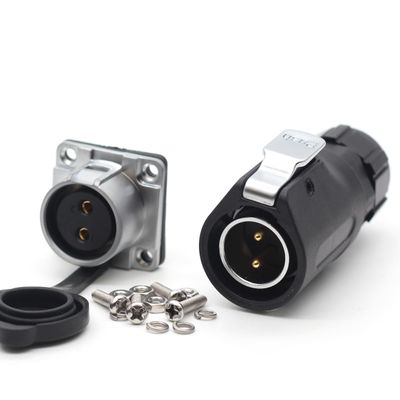 SZJELEN XHP20 30A IP67 2Pin Waterproof Aviation Cable Connector Plug and Socket,LED Light Power Cable Connector,Fit RV Solar Port (2Pin, Plug Male &Socket Female)