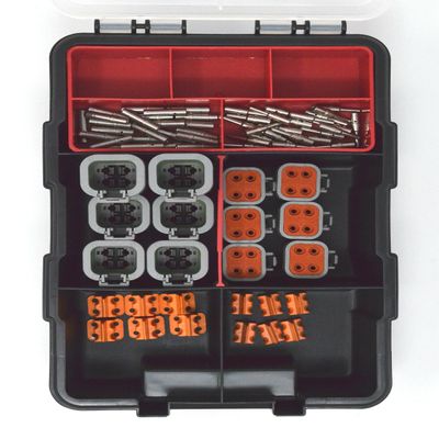 DEUTSCH 72 PCS DTP 4-PIN Gray Connector KIT 12-14AWG Solid Contacts (Made in USA)
