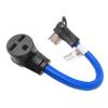 Parkworld 886740 RV 14-50P Male Right Angle with Handle to Welder Right Angle 6-30R Female 40AMP Adapter Cord view 1