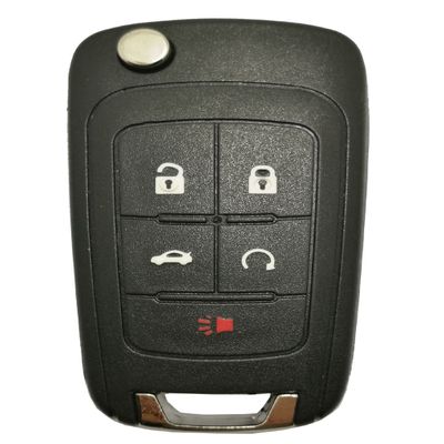 J-ACCES Car Key Fob Case Shell Fit for Chevy Chevrolet Camaro Cruze 5 Buttons Uncut Blank Flip Folding Keyless Entry Remote Replacement Cover Casing (5 Button Key Shell)