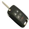 J-ACCES Car Key Fob Case Shell Fit for Chevy Chevrolet Camaro Cruze 5 Buttons Uncut Blank Flip Folding Keyless Entry Remote Replacement Cover Casing (5 Button Key Shell) view 2
