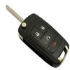 J-ACCES Car Key Fob Case Shell for GMC Chevrolet Chevy Equinox Sonic Trax Terrain 4 Buttons Uncut Blank Flip Folding Keyless Entry Remote Replacement Cover Casing (4 Buttons Key Shell - Model 3) view 3