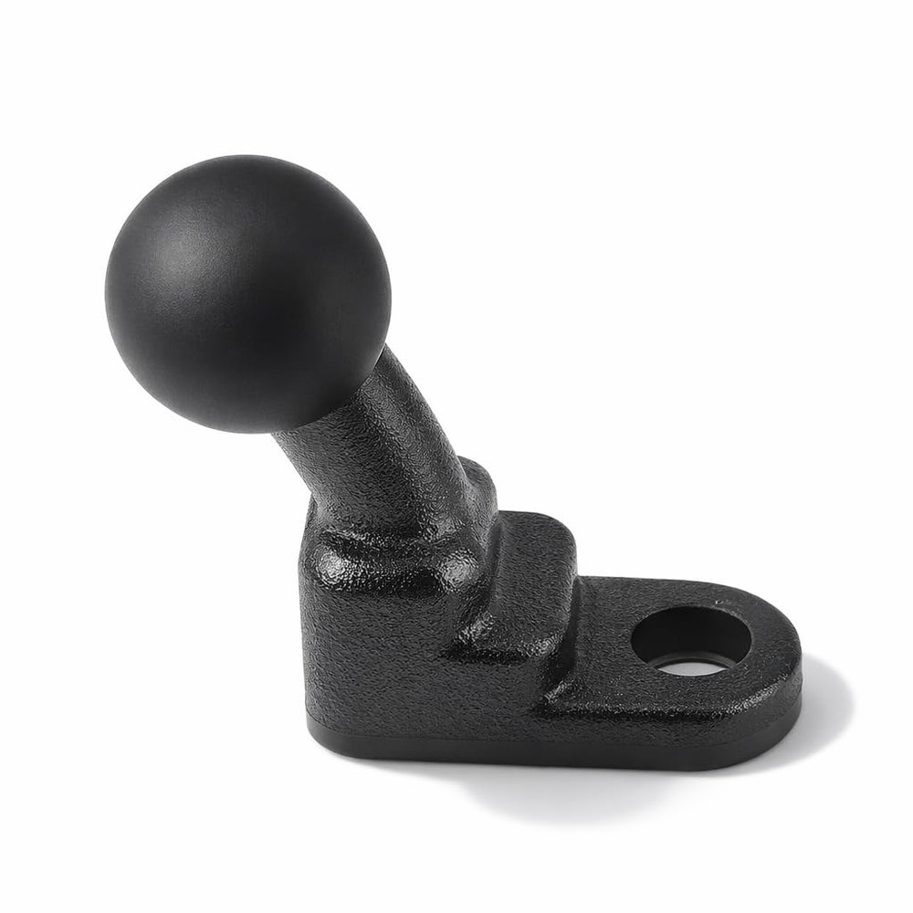Motorcycle Mirror Mount Adapter Bracket, Universal Ball Joint Base with 10mm Hole, for Relocating or Replacing Mirrors on Handlebars or Windshield