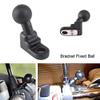 Motorcycle Mirror Mount Adapter Bracket, Universal Ball Joint Base with 10mm Hole, for Relocating or Replacing Mirrors on Handlebars or Windshield view 3