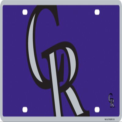 Stockdale Colorado Rockies Mega Logo Premium Laser Cut Tag Acrylic License Plate Baseball