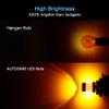 AUTOGINE 4 X Super Bright 9-30V 1157 2057 2357 7528 LED Bulbs 3014 54-EX Chipsets with Projector for Turn Signal Lights Sidemarker Lights, Amber Yellow view 3
