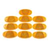 uxcell 10pcs Orange Oval Shape Plastic Warning Safety Reflector for Bike view 1