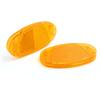 uxcell 10pcs Orange Oval Shape Plastic Warning Safety Reflector for Bike view 2