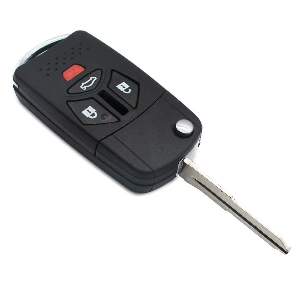 4 Buttons Remote Flip Folding Key Shell Case Key Fob Cover Compatible with Mitsubishi Galant Eclipse Lancer
