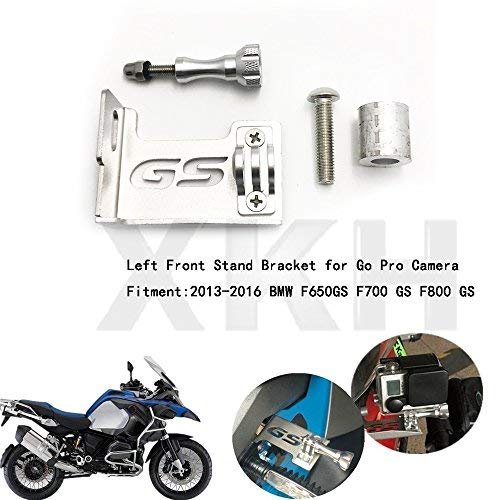 XKH- Left Front Stand Bracket Go Pro Camera Compatible with Bimmer F650GS F700GS F800GS 2013-16 [B07DW2FDRP]