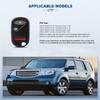 ECCPP 1-Pack Keyless Entry Remote Car Key Fob Replacement 2001 for Honda Civic,2002 for Honda Civic,2003 for Honda Civic,2004 for Honda Pilot 3 Button NHVWB1U521 view 2
