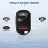 ECCPP 1-Pack Keyless Entry Remote Car Key Fob Replacement 2001 for Honda Civic,2002 for Honda Civic,2003 for Honda Civic,2004 for Honda Pilot 3 Button NHVWB1U521 view 4
