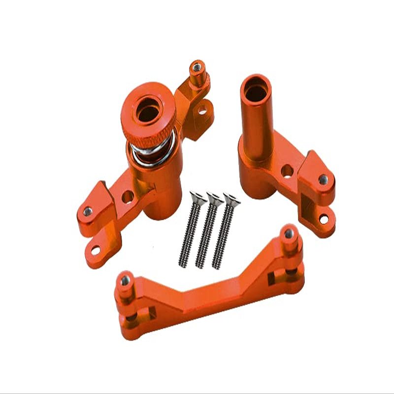 GPM For Traxxas Unlimited Desert Racer 4X4 (#85076-4) Upgrade Parts Aluminum Steering Assembly - 1 Set Orange