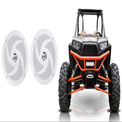 2 RockvilIe RSM65W 6.5" Waterproof Shallow Slim Speakers for RZR/ATV/UTV/Cart