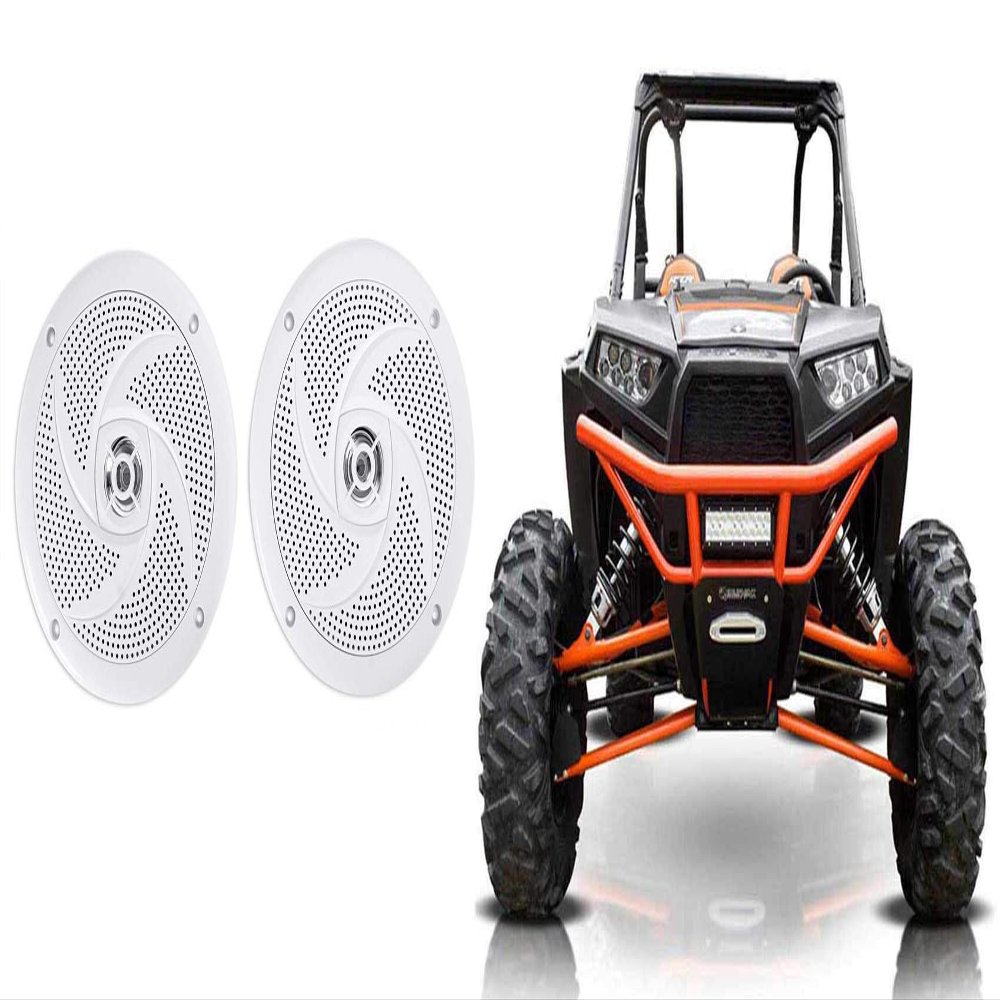 2 RockvilIe RSM65W 6.5" Waterproof Shallow Slim Speakers for RZR/ATV/UTV/Cart