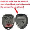 Car Key Fob Case Shell Fit for GM GMC Yukon Buick Chevrolet Saturn Accessories 5 Buttons Replacement Keyless Entry Remote Key Fob Cover Casing with Button Pad (2 Key Shells) view 2
