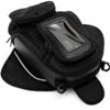 RICKYZHU Motorcycle Tank Bag, Water Resistant with Super Strong Magnetic Gas Oil Fuel Tank Bag Black Bigger Window for Honda Yamaha Suzuki Kawasaki Harley view 1