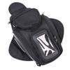 RICKYZHU Motorcycle Tank Bag, Water Resistant with Super Strong Magnetic Gas Oil Fuel Tank Bag Black Bigger Window for Honda Yamaha Suzuki Kawasaki Harley view 2