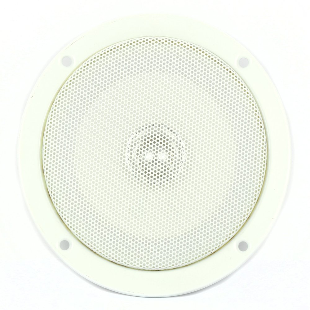 5" Dual Cone Slimline Home Theater & RV Speaker - White Thin Wall Ceiling Mount