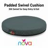 NOVA Padded Swivel Seat Cushion 360 Rotating Car Mobility Aid Easy Entry & Exit for Chair, Auto, Home Hip & Back Pressure Relief Non-Skid Base, Washable Cover view 3