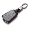 Vitodeco Genuine Leather Smart Key Fob Case Cover Compatible for Cadillac XT4, Cadillac XT5, Cadillac XT6 (2019 - 2026 Models) with Key Chain Clip - 6 Buttons, Black/Red view 2