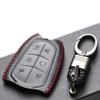 Vitodeco Genuine Leather Smart Key Fob Case Cover Compatible for Cadillac XT4, Cadillac XT5, Cadillac XT6 (2019 - 2026 Models) with Key Chain Clip - 6 Buttons, Black/Red view 4
