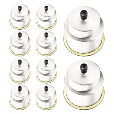 MARINE CITY Silver Cup Drink Holder with Center Drain 304 Stainless Steel, Durable, Corrosion-Resistant Marines, Boats, Ships, Kayaks, Yachts (10 Pcs)