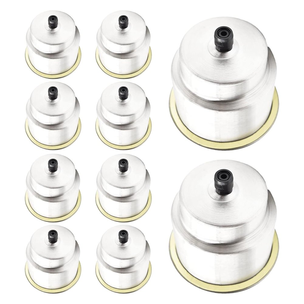 MARINE CITY Silver Cup Drink Holder with Center Drain 304 Stainless Steel, Durable, Corrosion-Resistant Marines, Boats, Ships, Kayaks, Yachts (10 Pcs)