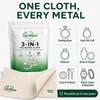 SPARKLEAN Jewelry Polishing Cloth 3-in-1: Polishes Metal, Removes Tarnish & Buffs Scratches on Acrylic/Plexiglass Sterling Silver, White Gold, Yellow Gold, Brass, Copper Violins Made in USA view 4