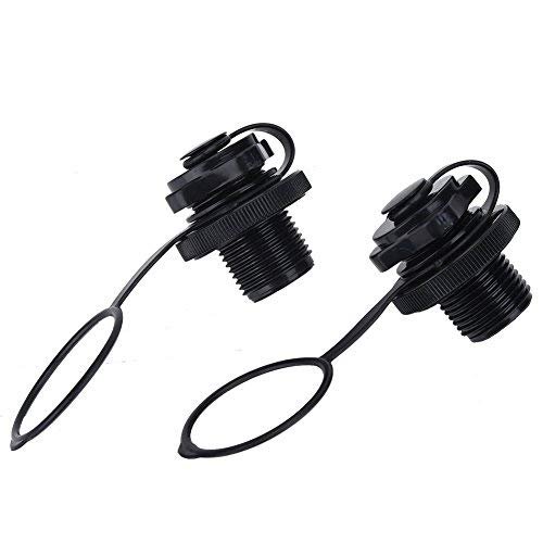 Inflatable Boat Valve, 2 Quality Strong Inflatable Boat Spiral Air Plugs One-Way Inflation Replacement Screw for Inflatable Boat