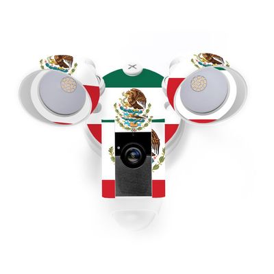 MightySkins Skin Compatible with Ring Floodlight Cam - Mexican Flag | Protective, Durable, and Unique Vinyl Decal wrap Cover | Easy to Apply, Remove, and Change Styles | Made in The USA