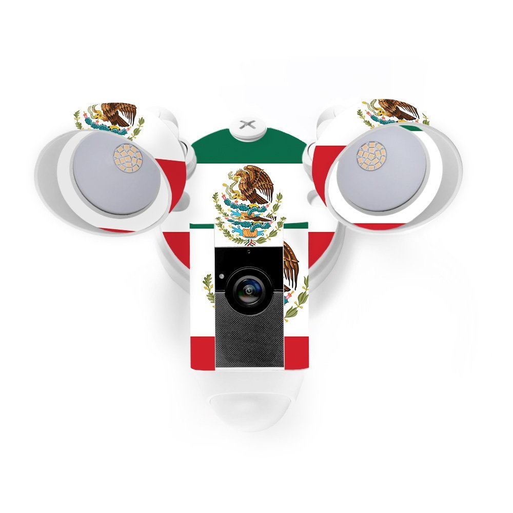 MightySkins Skin Compatible with Ring Floodlight Cam - Mexican Flag | Protective, Durable, and Unique Vinyl Decal wrap Cover | Easy to Apply, Remove, and Change Styles | Made in The USA