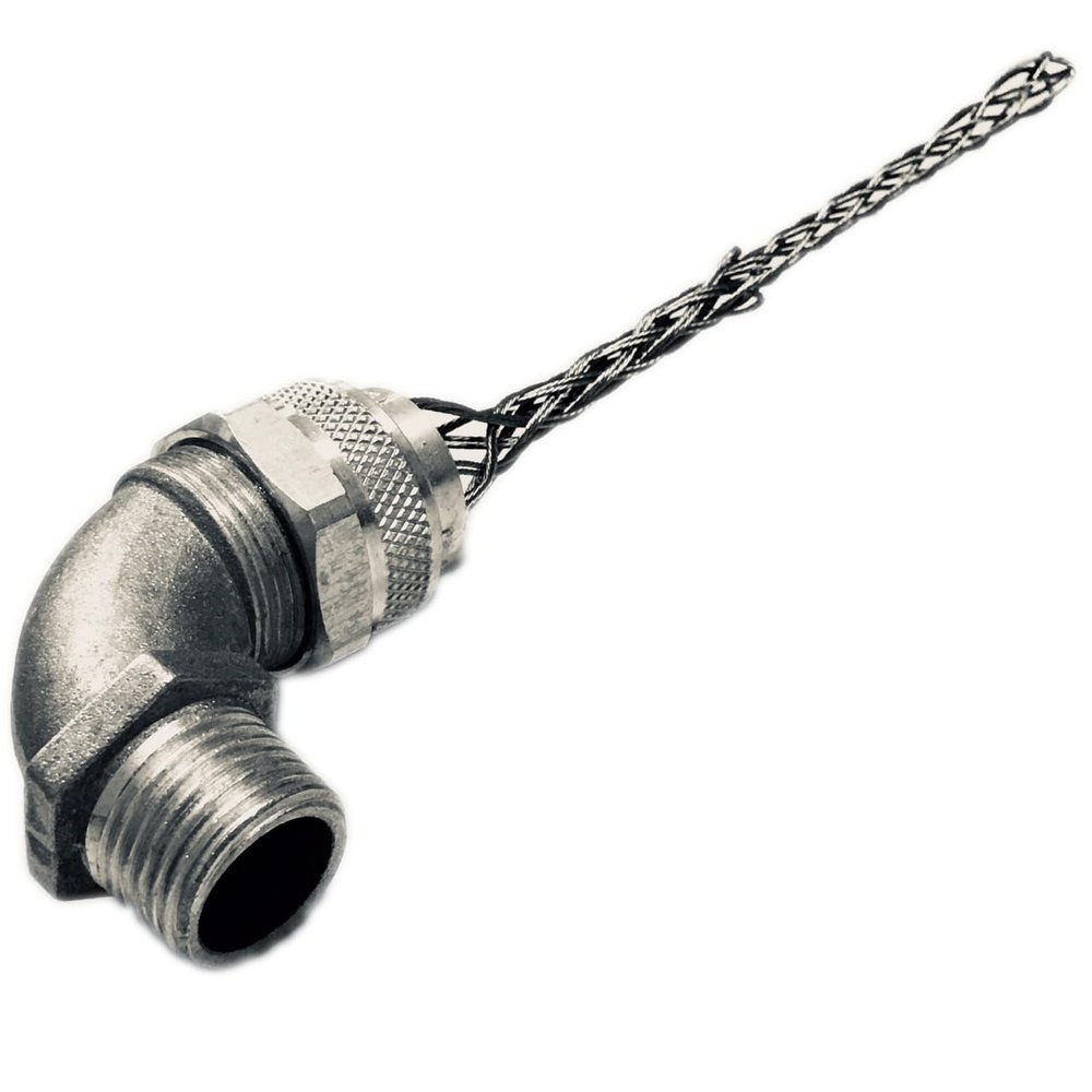 AVLIS-CO CG40590 Flexcor Strain Relief Deluxe Cord Grip 1/2" Fit.25-.375 Dia, 90 Degree Male Connector,