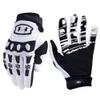 Seibertron Youth Unisex MX ATV MTB Racing Gloves - Full Finger Touchscreen Glove for Bicycle Cycling Mountain Biking Motorcycle and Motocross White S view 1