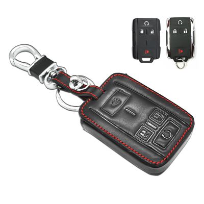 MECHCOS Compatible with Chevy Chevrolet Silverado Colorado Suburban Tahoe Traverse Avalanche Captiva Sport Equinox GMC Canyon Yukon XL Sierra 1500 2500 3500 HD Terrain Acadia Key Fob Cover Case Chain